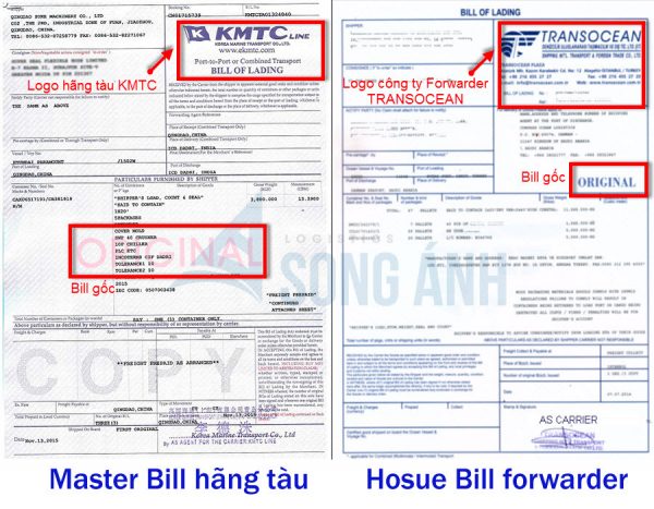 differenza tra master bill of lading e house bill of lading